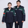 Winter Cold Resistant Anti Static Multi Pocket Safety Work Suit Jacket With Warm Lining