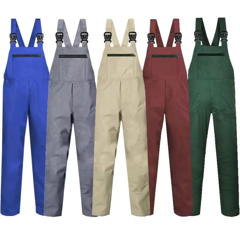 Working Overalls Safety Breathable Customized Pure Cotton Bib Brace Safety Clothing For Construction