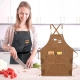 Wholesale High Quality Half-length Apron Customized Logo Restaurant Farmhouse Short Canvas Apron