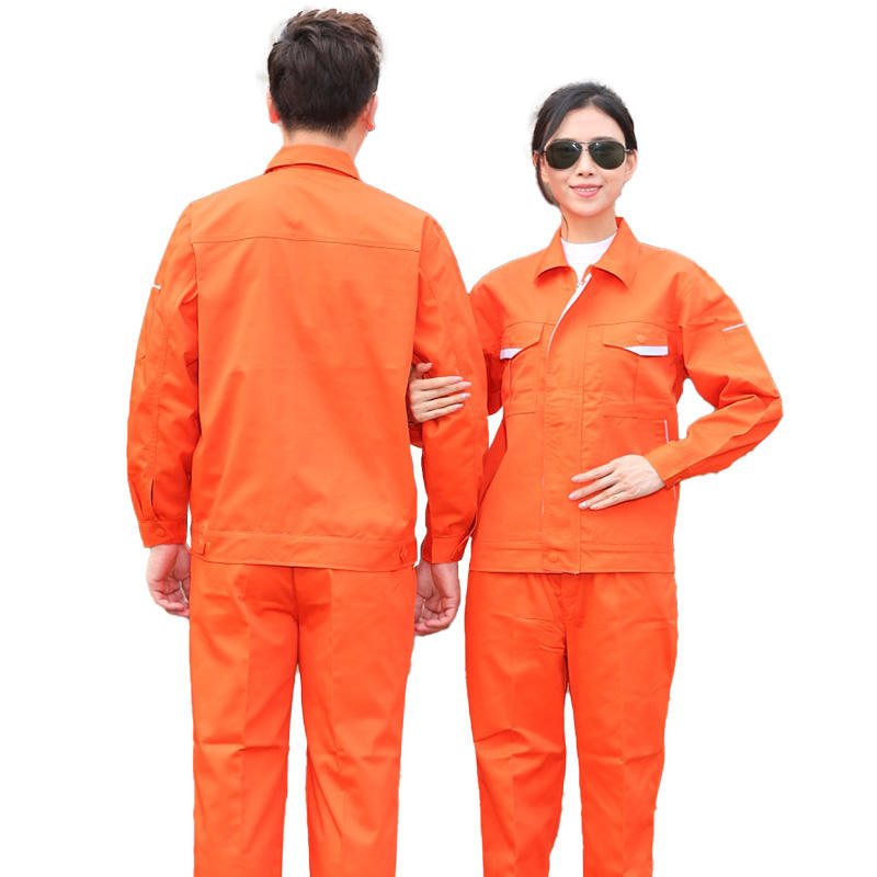 Long Sleeves Polyester Cotton Construction Custom Workwear Work Uniforms With Pants