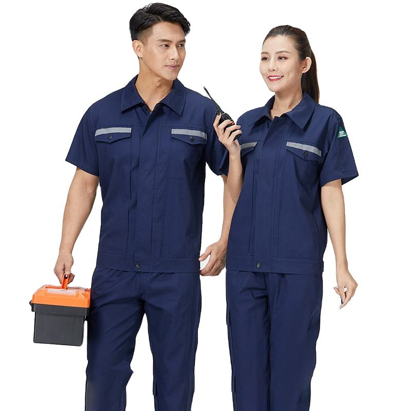 100% Cotton Reflective European Uniforms Workwear Suit Work Clothes For Men