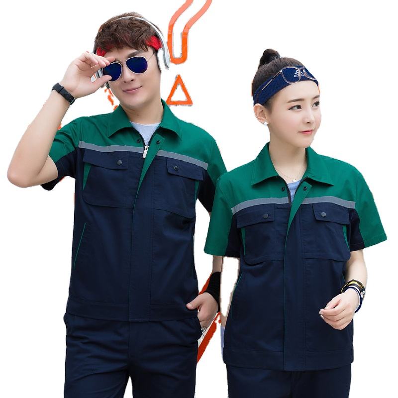 Workwear Polyester Cotton Construction Work Clothes Woman Office With Reflectors