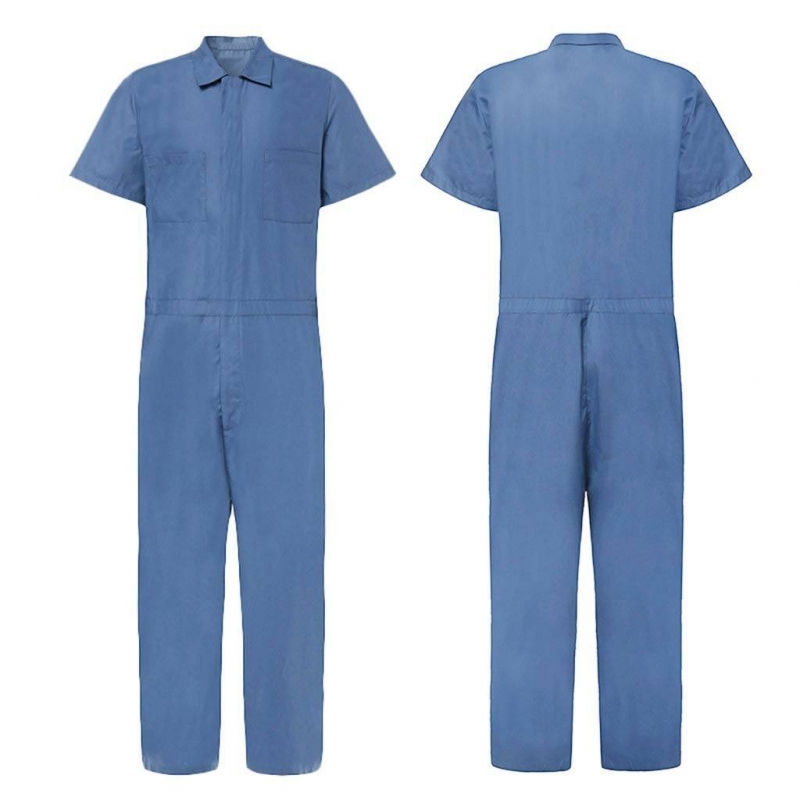 Overalls Short Sleeve Mechanic Workshop Workwear Uniforms Outdoor Adult Work Clothes Coveralls