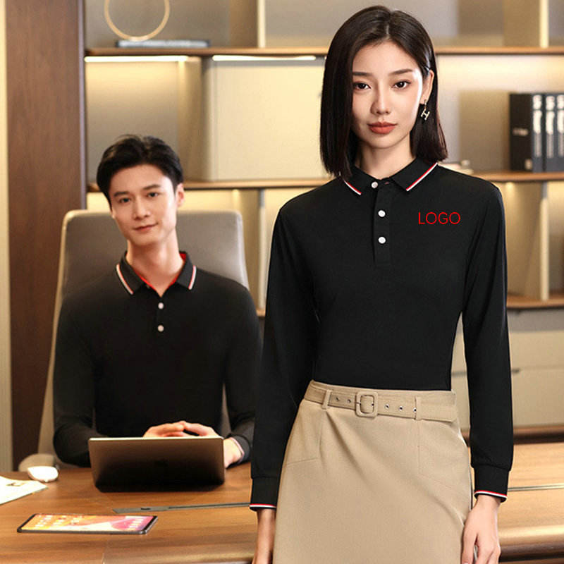 Fashion Soft Cotton Customized Women's Long Sleeves Golf Polo Style Shirts