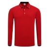 New Arrival Men's Printed Long Sleeves Golf Polo Shirts Cotton Customized For Men