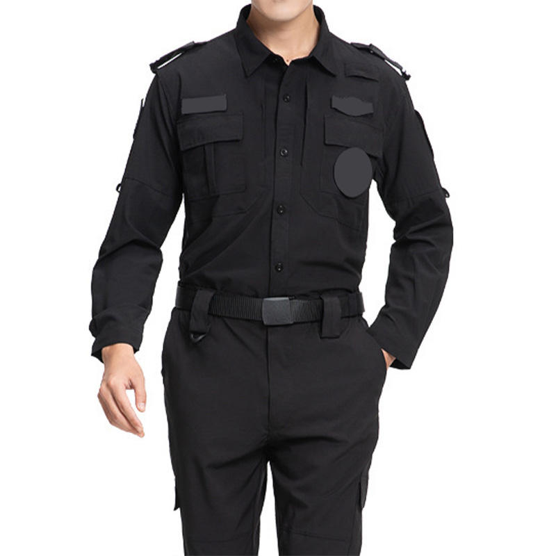 2024 Long Sleeves Fast Dry High Elastic National Guard Security Uniforms Color For Men