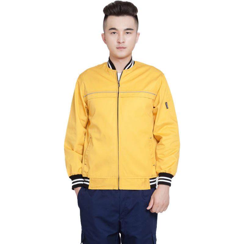 Twill Fabric Industrial Uniform Design Safety Work Suit Clothes For Men With Reflectors