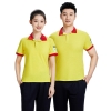 Multiple Color Anti Static Uniform Custom Striped Polo Shirt For Gas Station