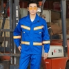 Mechanic Industrial Work Suit Construction Blue Color For Spring and Autumn