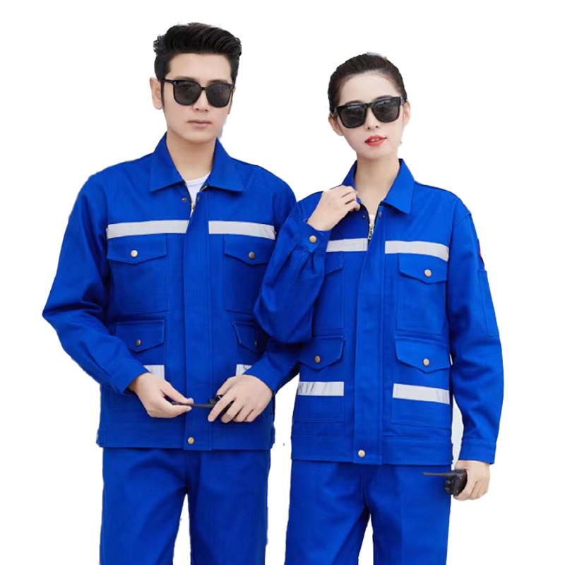 Cotton Electrician Women Safety Workwear Industrial Uniform With Reflectors