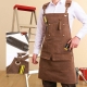 Customized Heavy Duty Coffee Shop Chef Restaurant Men Garden Half Length Canvas Work Aprons