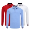 Fashion Soft Cotton Customized Women's Long Sleeves Golf Polo Style Shirts