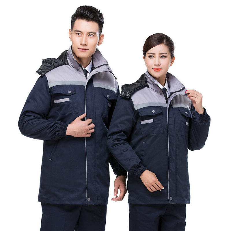 New Design Winter Thick Working Uniforms Engineering Uniform Workwear for Gas Station