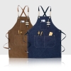 Wholesale Factory High Quality Custom Printed With Logo Pocket Garden Stylish Apron For Working