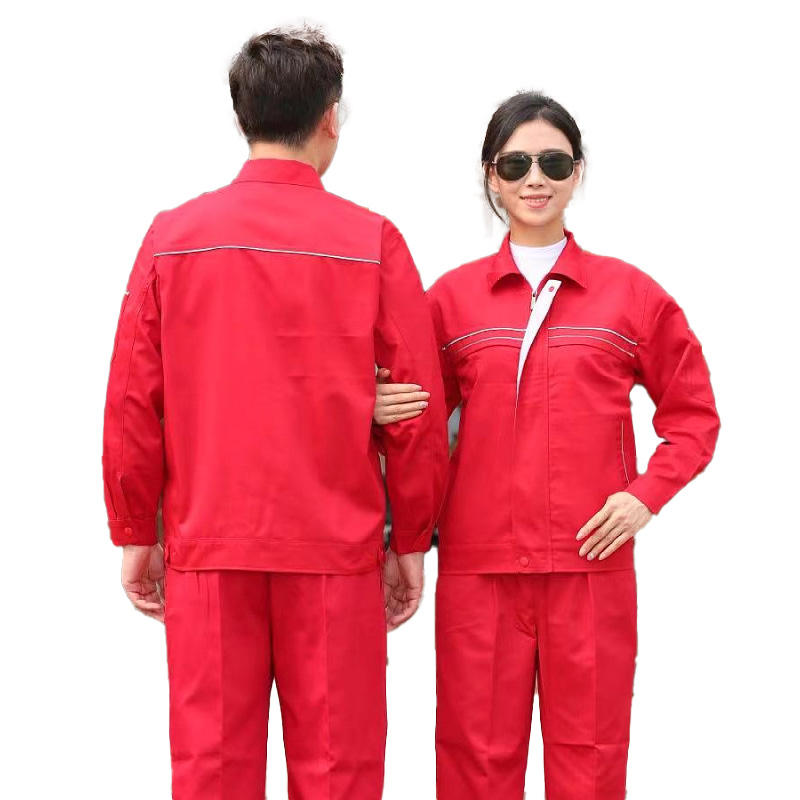 Two Pieces Uniforms Men Construction Workwear Suit With Reflective Strips