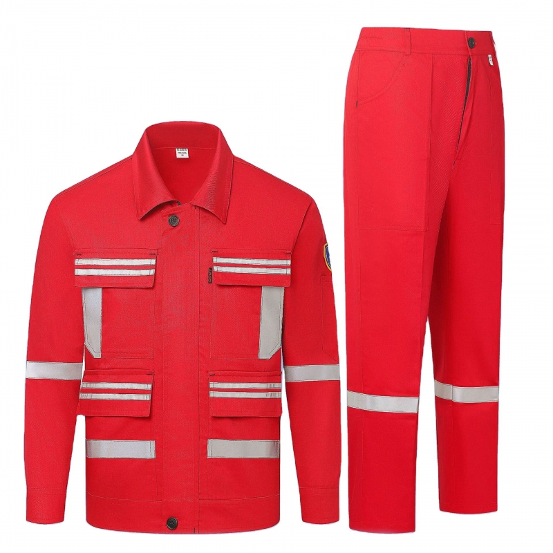 High Reflective Safety Clothes Workwear Mining Mechanic FR Anti Static Safety Suit Long Sleeves