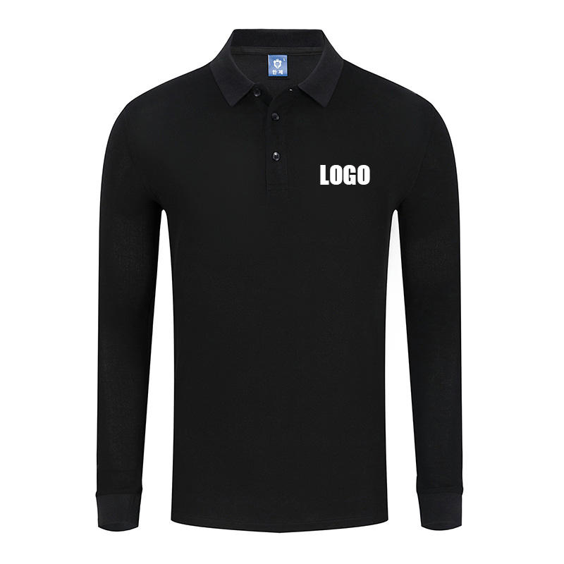 High Quality Plain Black Long Sleeve Maroon Color Polo Style Shirt For Men
