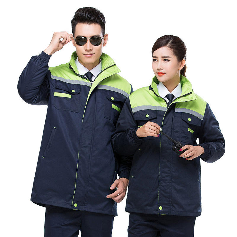 With Detachable Inner Thick Cotton Safety Clothes Electrician Gas Station Workwear Uniform