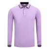 New Arrival Men's Printed Long Sleeves Golf Polo Shirts Cotton Customized For Men