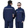 Customized Reflective Polyester Cotton Long Sleeved Safety Overalls Work Wear Resistant Clothes Factory Uniform