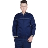 Two Pieces Type Industrial Uniforms Stand Collar Design Workwear Uniforms With Reflective Strips