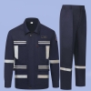 High Reflective Safety Clothes Workwear Mining Mechanic FR Anti Static Safety Suit Long Sleeves