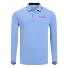 New Arrival Men's Printed Long Sleeves Golf Polo Shirts Cotton Customized For Men