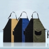 Wholesale Half Length Apron Customized Bar Cafes Apron Kitchen Work Canvas Aprons With Pockets