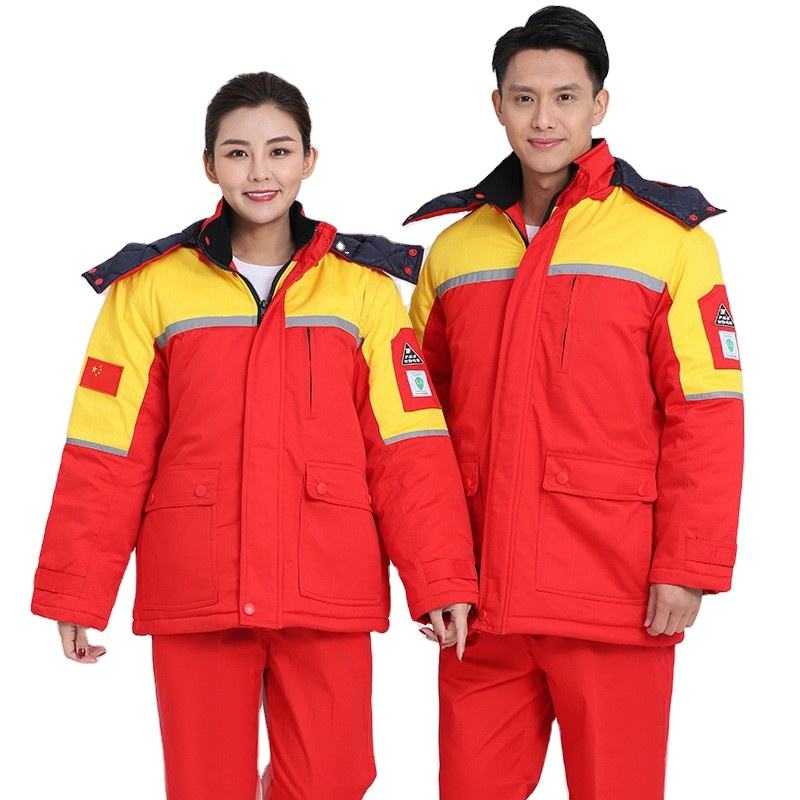 Wholesale Polyester Cotton Cold Resistant Anti Static Workwear Winter Work Jacket Clothes